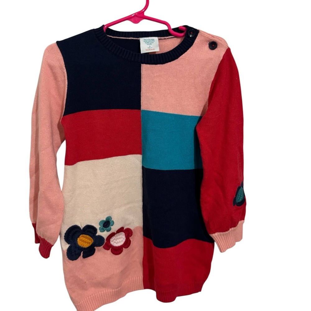 Vibrant Red and Pink Crew Neck Jacket for Stylish Layering